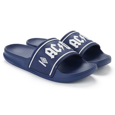 Chanclas Umbro Ac/dc Slides Hombre Azules Blancos | MX-74531