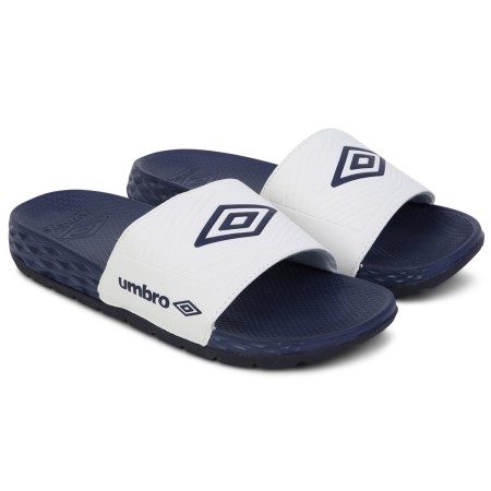 Chanclas Umbro Equipe Recovery Slides Hombre Blancos Azul Marino Oscuro | MX-09804