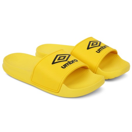 Chanclas Umbro Squadra Comodidad Slides Hombre Amarillos Negros | MX-61337
