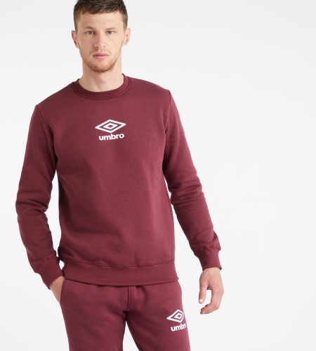Sudaderas Umbro Active Estilo Emblem Sweat Hombre Rojos Oscuro Blancos | MX-89754