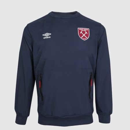 Sweats Umbro West Ham Utd 22/23 Travel Sweat Top Junior Azul Marino Oscuro | MX-05216