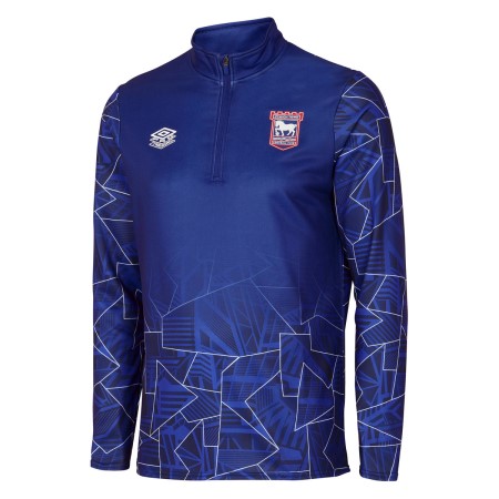 Tops Umbro Ipswich Town 22/23 Warm Up Half Zip Top Junior Azules Oscuro Blancos | MX-45873