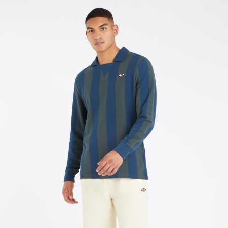 Tops Umbro Long Sleeve Stripe Jersey Hombre Grises Claro Azules | MX-78425