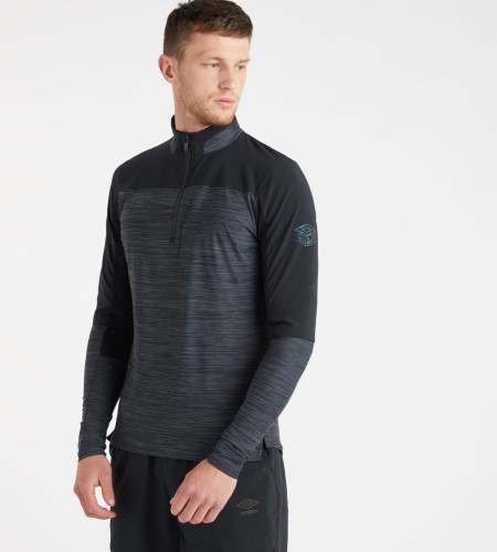 Tops Umbro Pro Entrenamiento Elite Entrenamiento Half Zip Hombre Negros | MX-59020