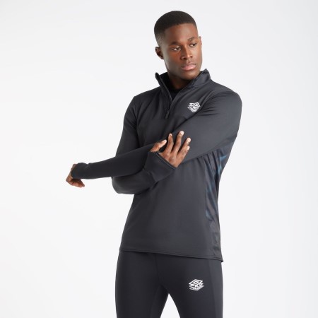 Tops Umbro Pro Entrenamiento Quarter Zip Top Hombre Negros | MX-00945