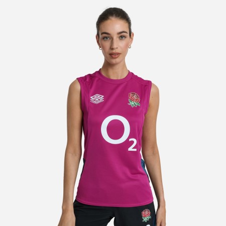 Chaleco Umbro England Rugby 22/23 Sin Manga Tee Vino Azules Negros | MX-04554