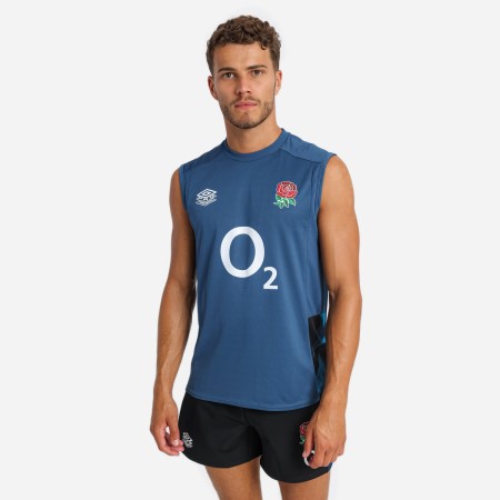 Chaleco Umbro England Rugby 22/23 Sin Manga Tee Azules Negros | MX-41095