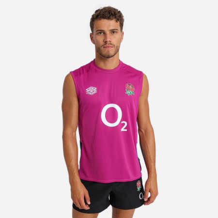 Chaleco Umbro England Rugby 22/23 Sin Manga Tee Vino Azules Negros | MX-61604