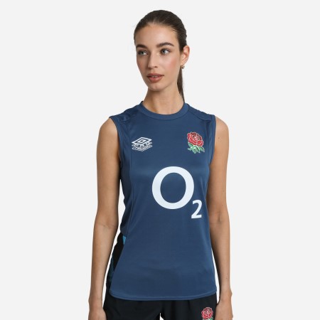 Chaleco Umbro England Rugby 22/23 Sin Manga Tee Azules Negros | MX-94799